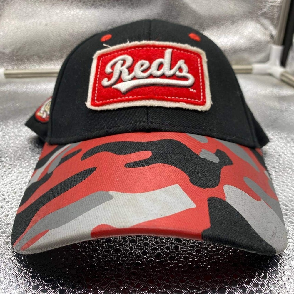 Melonwear Cincinnati Reds Hat Youth OSFM Black Red Camo Snapback Baseball Cap